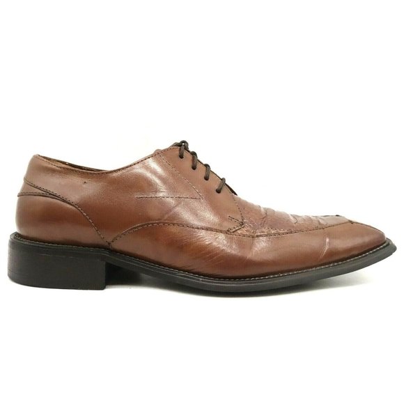 Stacy Adams Brown Genuine Snakeskin Lace Up Dress Oxfords Shoes Men\'s 10 M main image 7